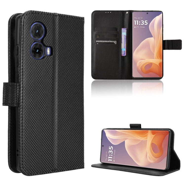 Custodia per telefono in pelle con trama a diamante, For Motorola Moto G45 5G, For Motorola Moto G64 5G / G64y 5G, For Motorola Moto G85 5G / S50 Neo 5G, For Motorola Moto E14 / G04s / G24 Power