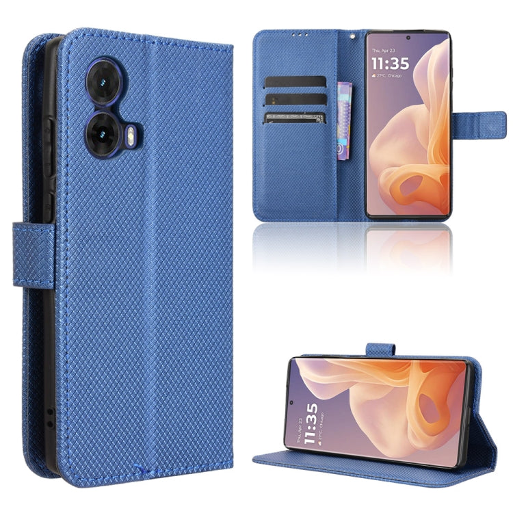 Custodia per telefono in pelle con trama a diamante, For Motorola Moto G45 5G, For Motorola Moto G64 5G / G64y 5G, For Motorola Moto G85 5G / S50 Neo 5G, For Motorola Moto E14 / G04s / G24 Power