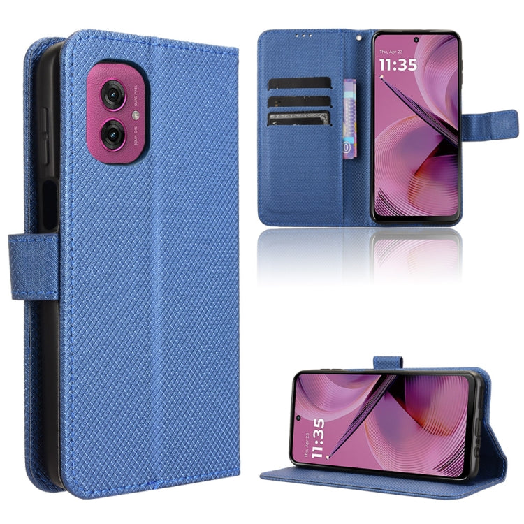 Custodia per telefono in pelle con trama a diamante, For Motorola Moto G75 5G, For Motorola Moto S50 5G / Edge 50 Neo, For Motorola Moto G35 5G, For Motorola Moto G55 5G