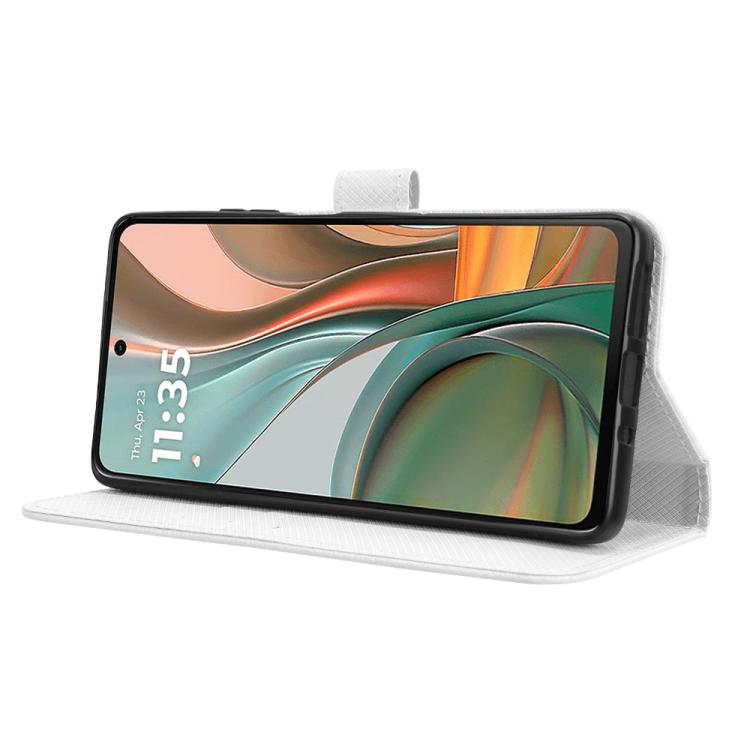 Custodia per telefono in pelle con trama a diamante, For Motorola Moto G75 5G, For Motorola Moto S50 5G / Edge 50 Neo, For Motorola Moto G35 5G, For Motorola Moto G55 5G