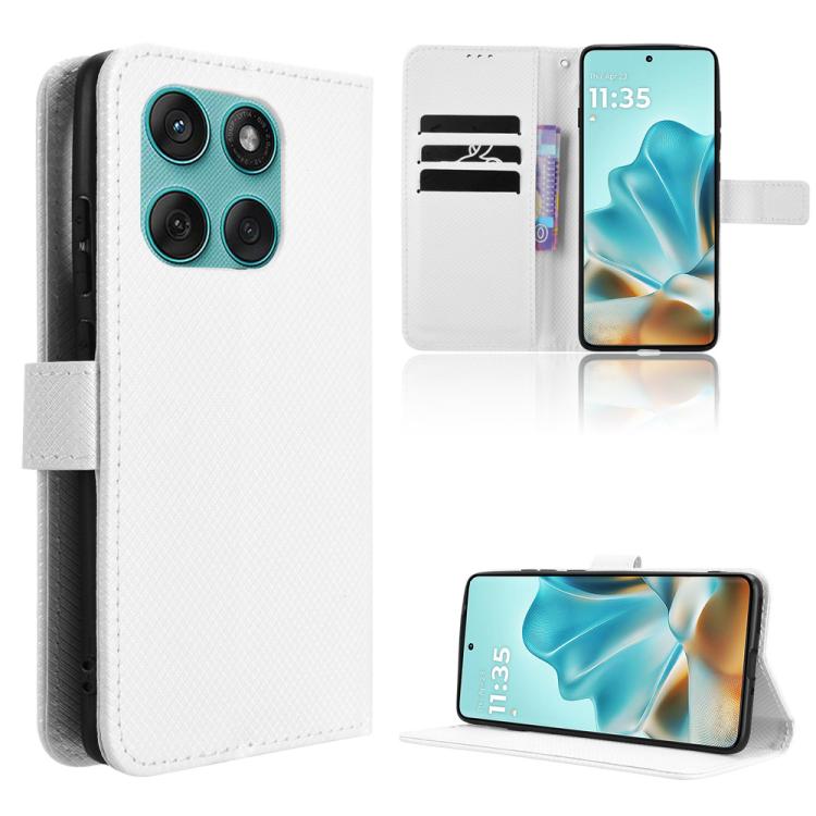Custodia per telefono in pelle con trama a diamante, For Motorola Moto G86 Power 5G, For Motorola Moto G86 5G, For Motorola Moto G Stylus 5G 2025, For Motorola Edge 60 Fusion