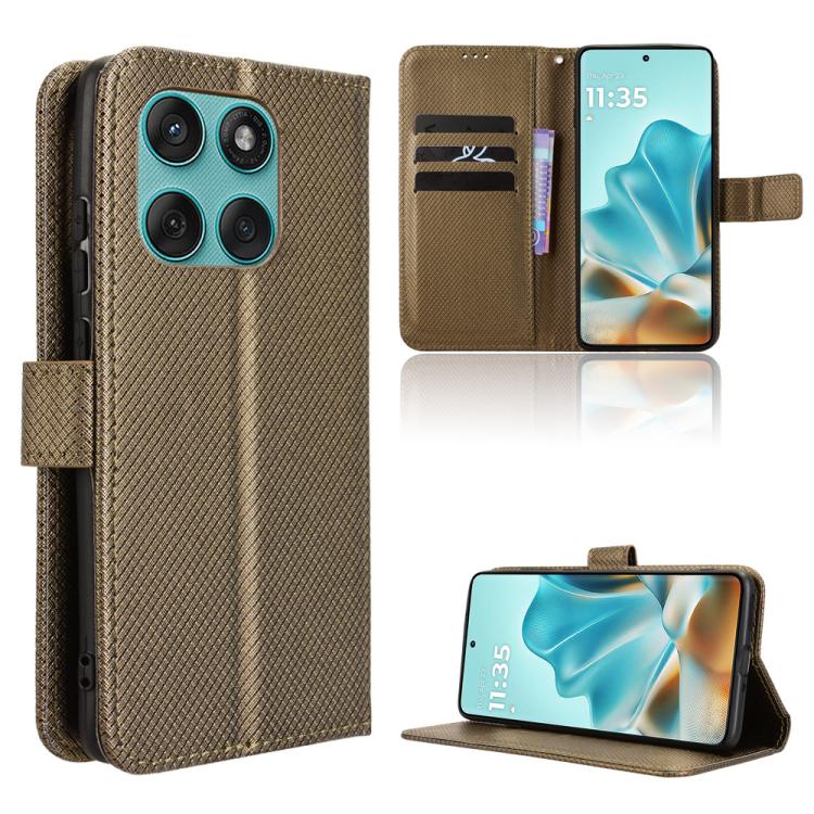 Custodia per telefono in pelle con trama a diamante, For Motorola Moto G86 Power 5G, For Motorola Moto G86 5G, For Motorola Moto G Stylus 5G 2025, For Motorola Edge 60 Fusion