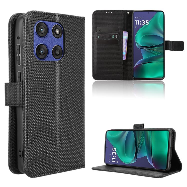 Custodia per telefono in pelle con trama a diamante, For Motorola Moto G86 Power 5G, For Motorola Moto G86 5G, For Motorola Moto G Stylus 5G 2025, For Motorola Edge 60 Fusion