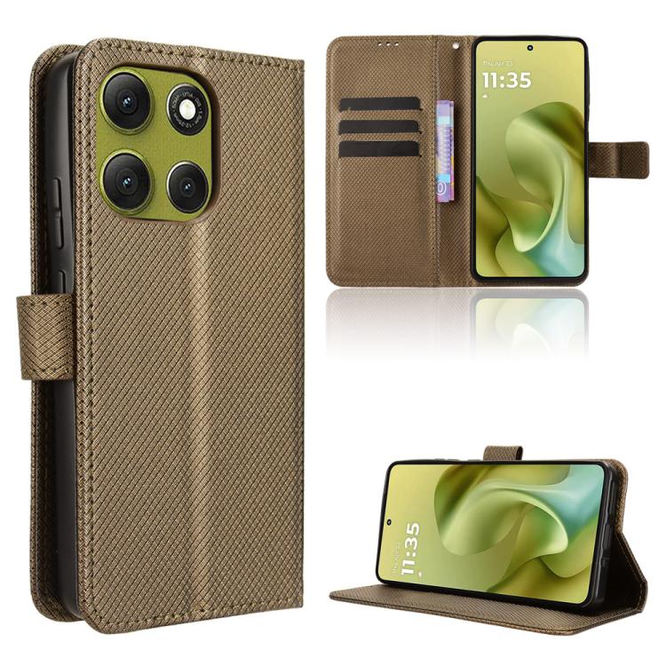 Custodia per telefono in pelle con trama a diamante, For Motorola Moto G86 Power 5G, For Motorola Moto G86 5G, For Motorola Moto G Stylus 5G 2025, For Motorola Edge 60 Fusion
