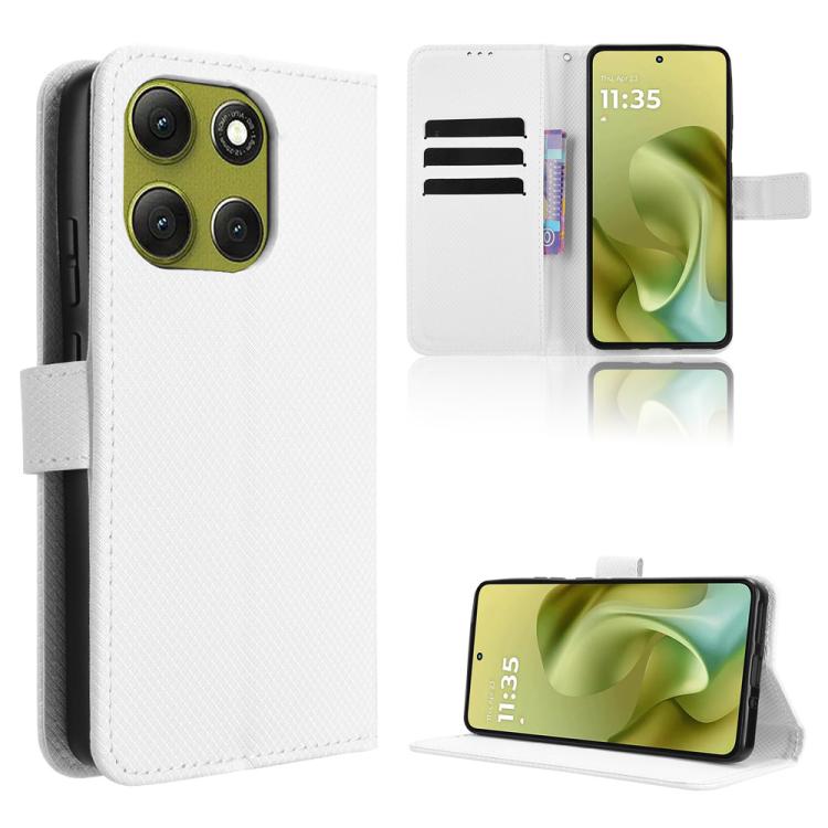 Custodia per telefono in pelle con trama a diamante, For Motorola Moto G86 Power 5G, For Motorola Moto G86 5G, For Motorola Moto G Stylus 5G 2025, For Motorola Edge 60 Fusion