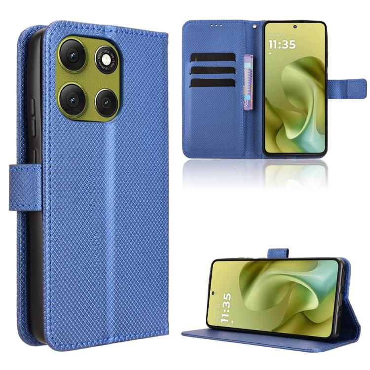 Custodia per telefono in pelle con trama a diamante, For Motorola Moto G86 Power 5G, For Motorola Moto G86 5G, For Motorola Moto G Stylus 5G 2025, For Motorola Edge 60 Fusion