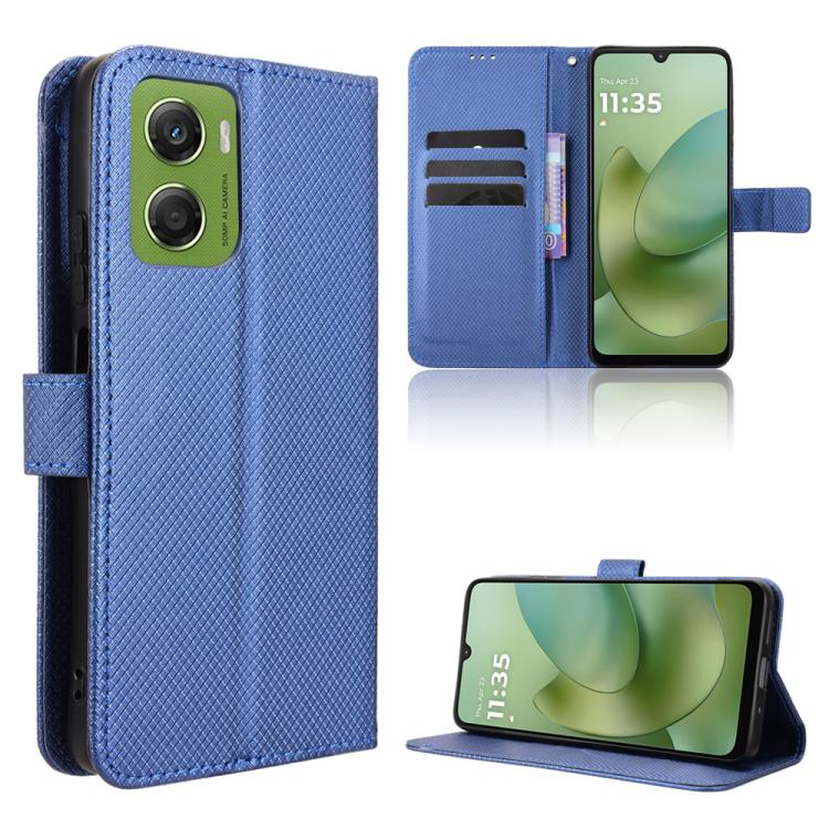 Custodia per telefono in pelle con trama a diamante, For Motorola Moto G06 / G06 Power, For Motorola Edge 70 5G, For Motorola Moto G56 / G66j / G66y 5G, For Motorola Edge 60 Pro / 60s Pro 5G