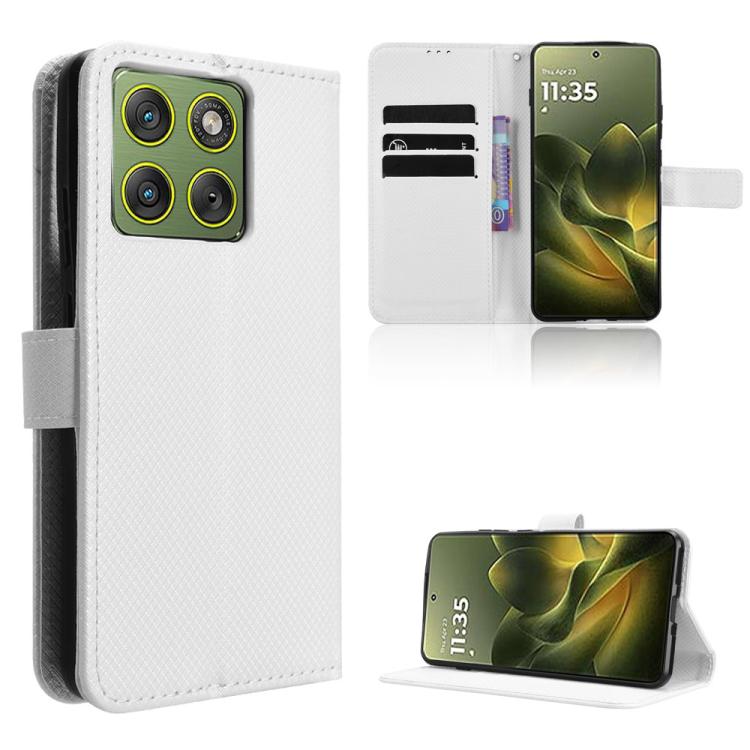 Custodia per telefono in pelle con trama a diamante, For Motorola Moto G06 / G06 Power, For Motorola Edge 70 5G, For Motorola Moto G56 / G66j / G66y 5G, For Motorola Edge 60 Pro / 60s Pro 5G