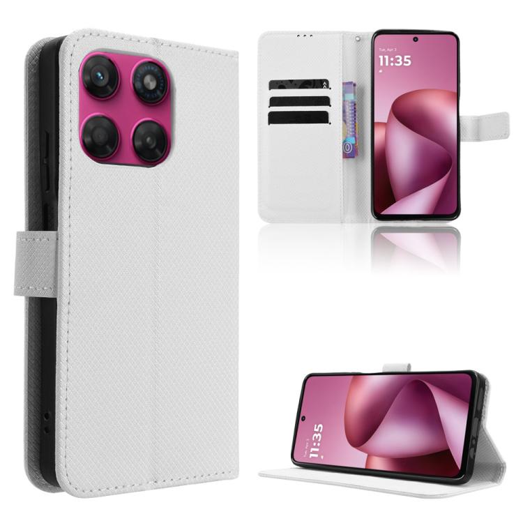 Custodia per telefono in pelle con trama a diamante, For Motorola Moto G Max / G87 / G67 / G77 5G, For Motorola Edge 5G 2026, For Motorola Moto G37 / G47 / G37 Power, For Motorola Edge 70 Pro 5G