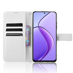 Custodia per telefono in pelle con trama a diamante, For Realme 12 5G / 12X 5G, For Realme Narzo 70 Pro 5G, For Realme 12+ 5G, For Realme Note 50 4G