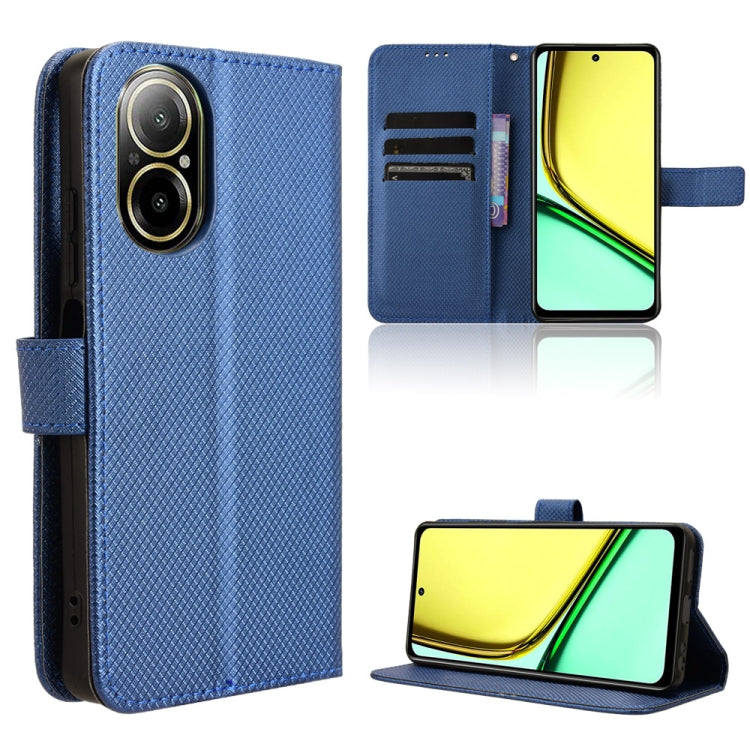 Custodia per telefono in pelle con trama a diamante, For Realme GT 6 / GT 6T / GT Neo6, For Realme C63 4G / C61 4G / Narzo N63 4G, For Realme 12 Lite 4G, For Realme GT Neo6 SE 5G