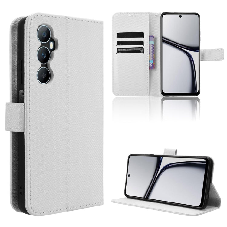 Custodia per telefono in pelle con trama a diamante, For Realme C65 4G, For Realme GT Neo5 SE