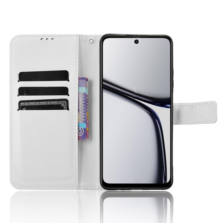 Custodia per telefono in pelle con trama a diamante, For Realme C65 4G, For Realme GT Neo5 SE