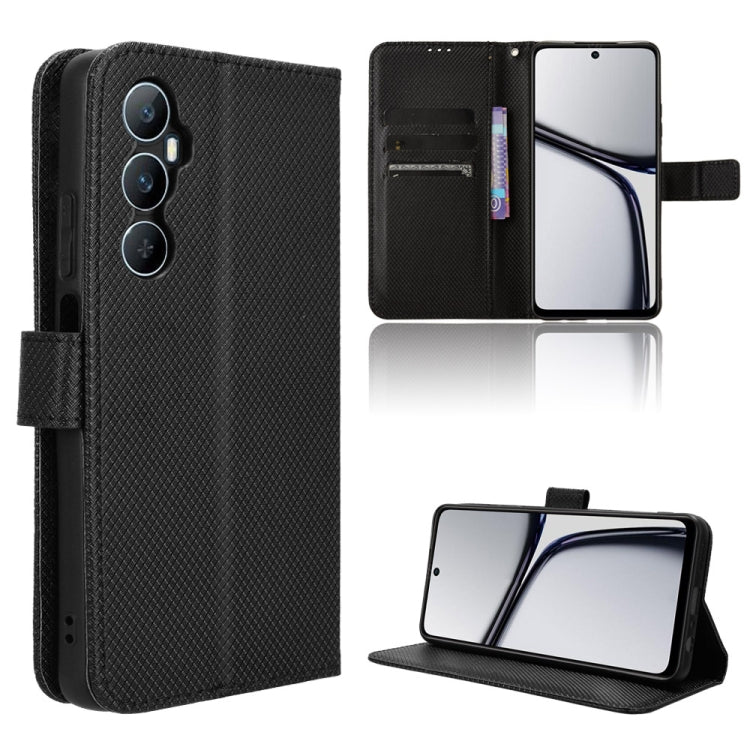Custodia per telefono in pelle con trama a diamante, For Realme C65 4G, For Realme GT Neo5 SE
