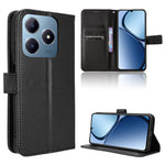 Custodia per telefono in pelle con trama a diamante, For Realme GT 6 / GT 6T / GT Neo6, For Realme C63 4G / C61 4G / Narzo N63 4G, For Realme 12 Lite 4G, For Realme GT Neo6 SE 5G