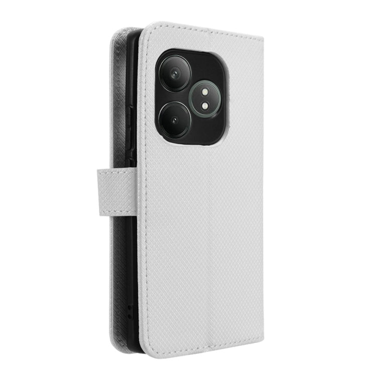 Custodia per telefono in pelle con trama a diamante, For Realme GT 6 / GT 6T / GT Neo6, For Realme C63 4G / C61 4G / Narzo N63 4G, For Realme 12 Lite 4G, For Realme GT Neo6 SE 5G