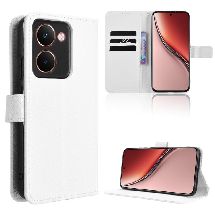 Custodia per telefono in pelle con trama a diamante, For Realme 14x 5G Malaysia / V70, For Realme 14 5G, For Realme P3 Ultra 5G, For Realme P3 5G / Neo7x 5G
