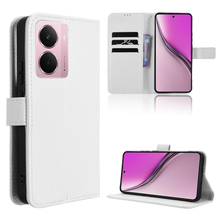 Custodia per telefono in pelle con trama a diamante, For Realme 14x 5G Malaysia / V70, For Realme 14 5G, For Realme P3 Ultra 5G, For Realme P3 5G / Neo7x 5G