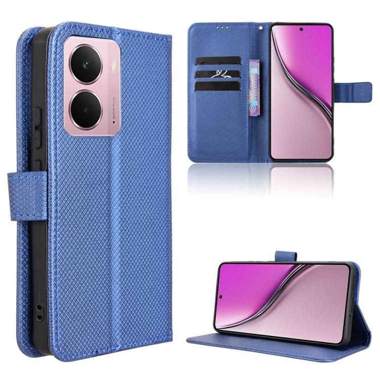 Custodia per telefono in pelle con trama a diamante, For Realme 14x 5G Malaysia / V70, For Realme 14 5G, For Realme P3 Ultra 5G, For Realme P3 5G / Neo7x 5G