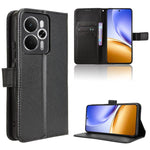 Custodia per telefono in pelle con trama a diamante, For Realme 14x 5G Malaysia / V70, For Realme 14 5G, For Realme P3 Ultra 5G, For Realme P3 5G / Neo7x 5G