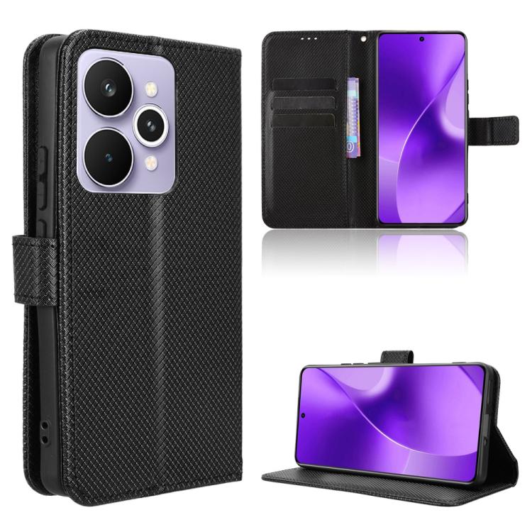 Custodia per telefono in pelle con trama a diamante, For Realme 15 5G / 15 Pro 5G, For Realme 15 SEA, For Realme C71 4G, For Realme GT 7 5G