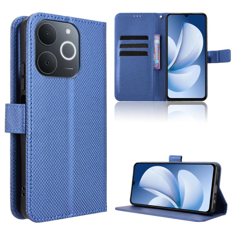 Custodia per telefono in pelle con trama a diamante, For Realme P4 Pro 5G, For Realme P4 5G, For Realme 15T 5G, For Realme C71 4G India / Note 70T 4G