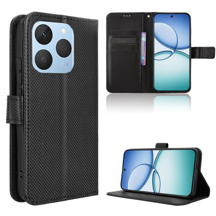 Custodia per telefono in pelle con trama a diamante, For Realme P4 Pro 5G, For Realme P4 5G, For Realme 15T 5G, For Realme C71 4G India / Note 70T 4G