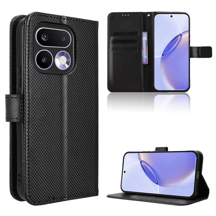 Custodia per telefono in pelle con trama a diamante, For Realme P4 Power 5G, For Realme Note 80 4G, For Realme 16 5G, For Realme 16 Pro+ 5G