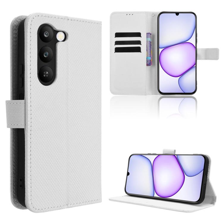 Custodia per telefono in pelle con trama a diamante, For Realme 16T 5G, For Realme C100i 4G / C100x 4G, For Realme C100 4G, For Realme C83 5G / P4 Lite 5G