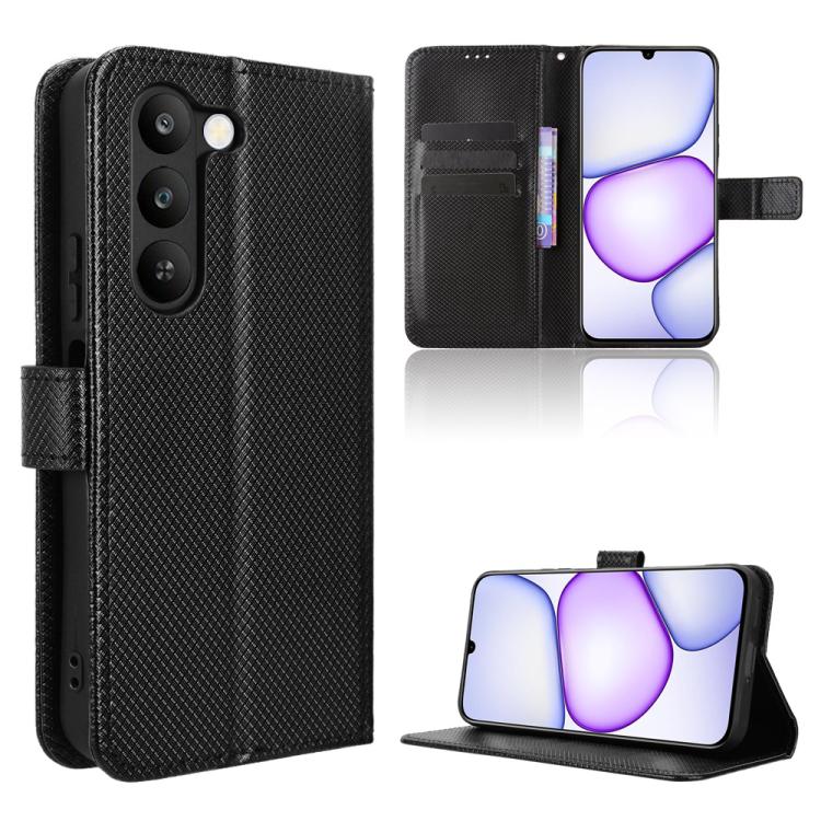 Custodia per telefono in pelle con trama a diamante, For Realme 16T 5G, For Realme C100i 4G / C100x 4G, For Realme C100 4G, For Realme C83 5G / P4 Lite 5G