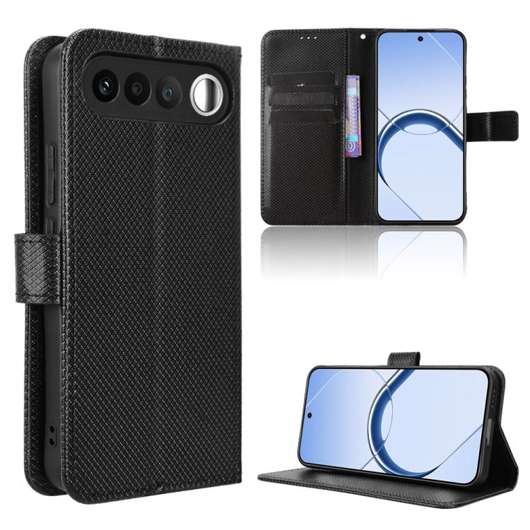 Custodia per telefono in pelle con trama a diamante, For Realme P4 Power 5G, For Realme Note 80 4G, For Realme 16 5G, For Realme 16 Pro+ 5G