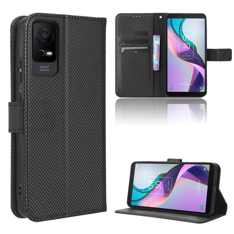 Custodia per telefono in pelle con trama a diamante, For TCL 40 NxtPaper 4G, For TCL 40 XE 5G, For TCL 40 XL, For TCL ION X
