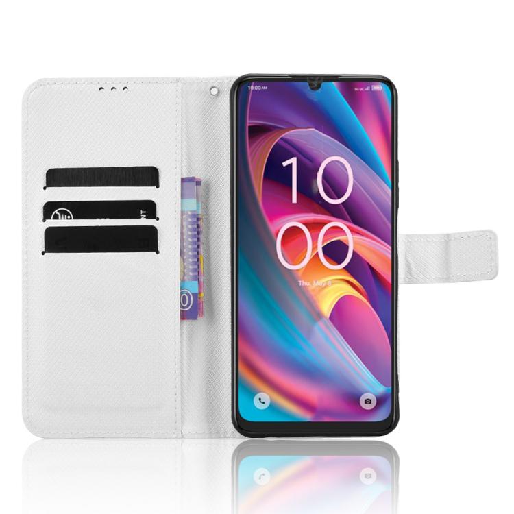 Custodia per telefono in pelle con trama a diamante, For TCL K32 5G / K33 5G, For TCL NxtPaper 60 Ultra 5G, For TCL 60 SE NxtPaper 5G, For TCL 60 NxtPaper