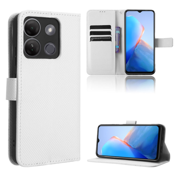 Custodia per telefono in pelle con trama a diamante, For Infinix Hot 30 5G X6832, For Infinix Smart 7 Plus, For Infinix Note 30 5G, For Infinix Smart 7 HD X6516
