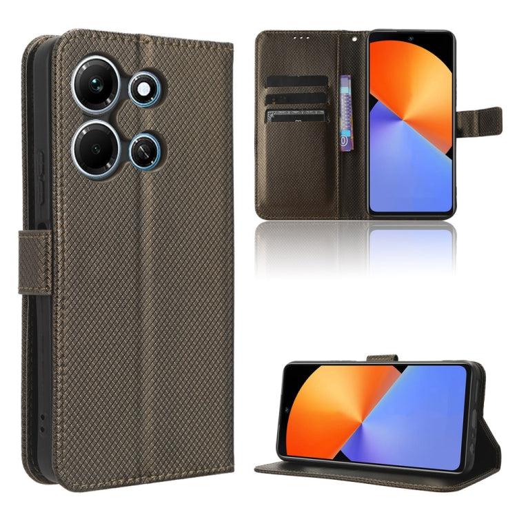 Custodia per telefono in pelle con trama a diamante, For Infinix Note 30i, For Infinix Note 30 Pro, For Infinix Note 30 4G, For Infinix Note 30 VIP