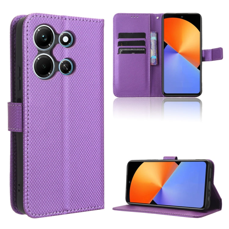 Custodia per telefono in pelle con trama a diamante, For Infinix Note 30i, For Infinix Note 30 Pro, For Infinix Note 30 4G, For Infinix Note 30 VIP