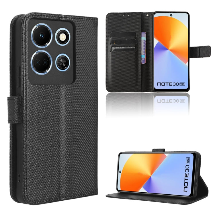 Custodia per telefono in pelle con trama a diamante, For Infinix Note 30i, For Infinix Note 30 Pro, For Infinix Note 30 4G, For Infinix Note 30 VIP