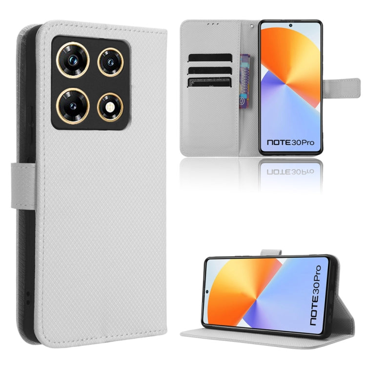 Custodia per telefono in pelle con trama a diamante, For Infinix Note 30i, For Infinix Note 30 Pro, For Infinix Note 30 4G, For Infinix Note 30 VIP