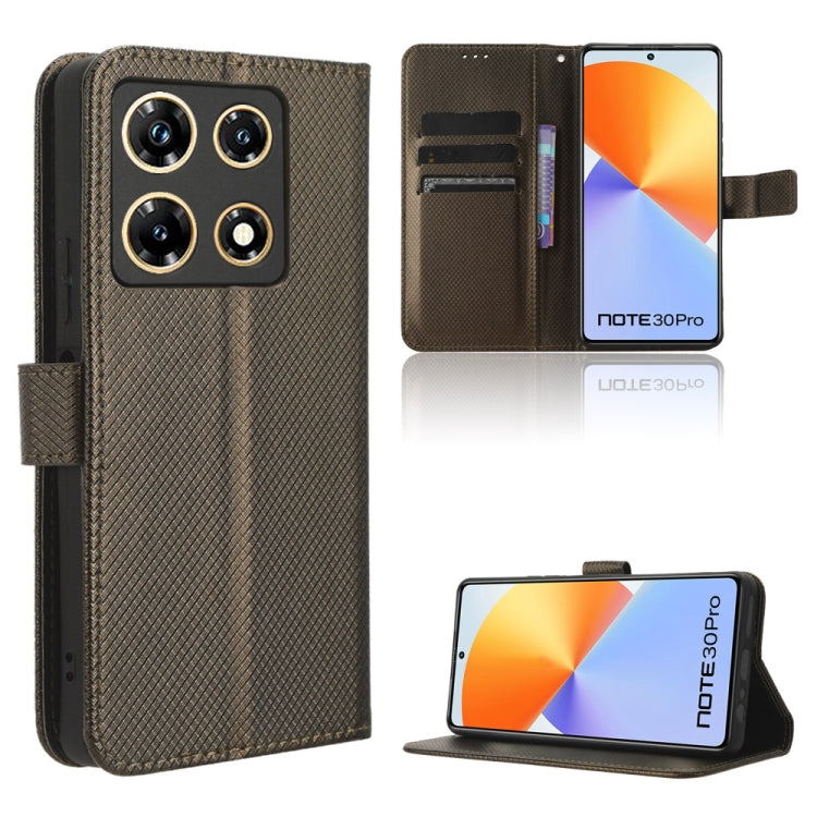 Custodia per telefono in pelle con trama a diamante, For Infinix Note 30i, For Infinix Note 30 Pro, For Infinix Note 30 4G, For Infinix Note 30 VIP