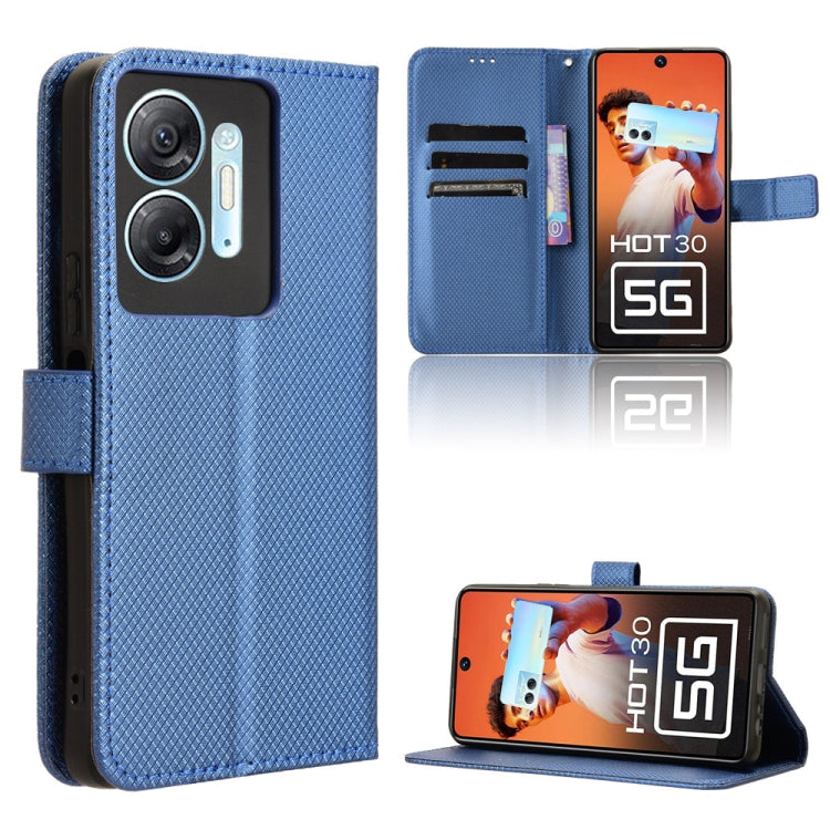 Custodia per telefono in pelle con trama a diamante, For Infinix Hot 30 5G X6832, For Infinix Smart 7 Plus, For Infinix Note 30 5G, For Infinix Smart 7 HD X6516