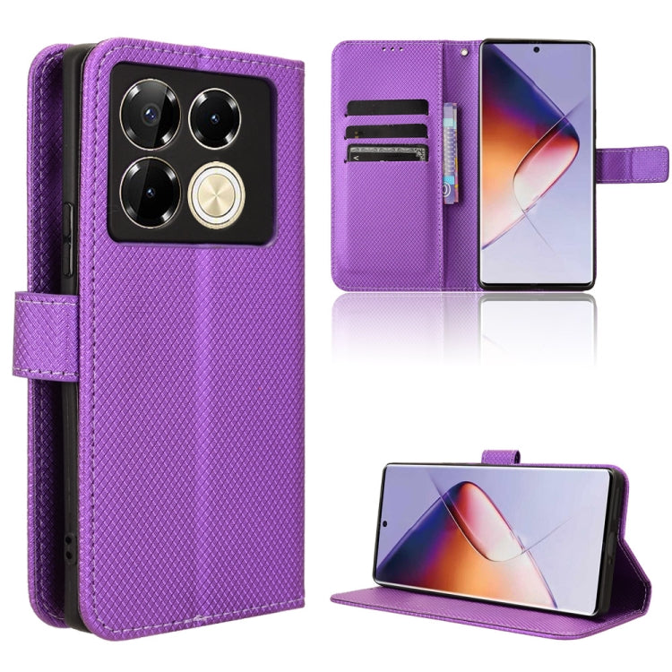 Custodia per telefono in pelle con trama a diamante, For Infinix Note 40X 5G, For Infinix Note 40 5G, For Infinix GT 20 Pro 5G, For Infinix Note 40 Pro 4G