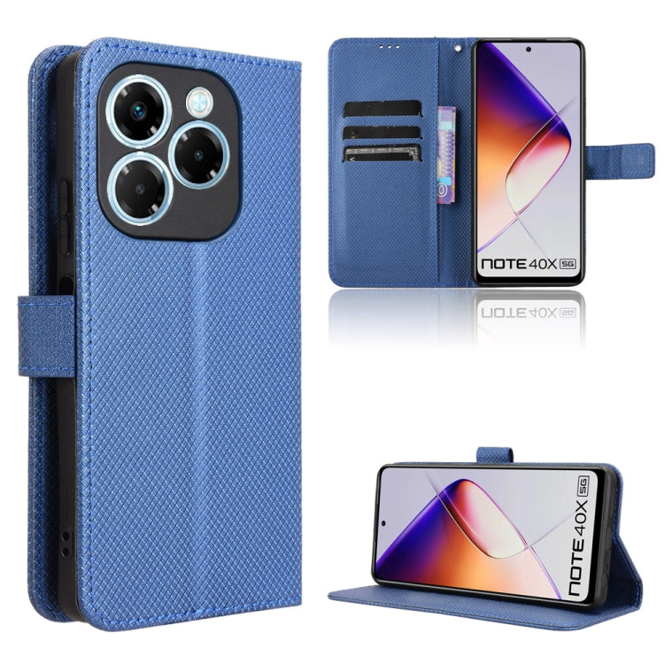 Custodia per telefono in pelle con trama a diamante, For Infinix Note 40X 5G, For Infinix Note 40 5G, For Infinix GT 20 Pro 5G, For Infinix Note 40 Pro 4G
