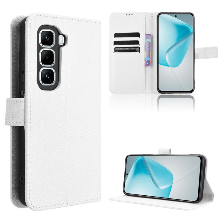 Custodia per telefono in pelle con trama a diamante, For Infinix Note 50 4G / Note 50 Pro 4G, For Infinix Hot 50 Pro 4G, For Infinix Hot 50i 4G / Smart 9 4G, For Infinix Hot 50 Pro+ 4G