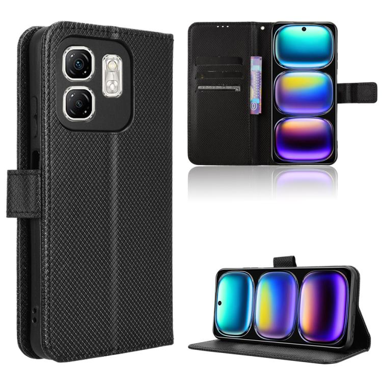 Custodia per telefono in pelle con trama a diamante, For Infinix Note 50 4G / Note 50 Pro 4G, For Infinix Hot 50 Pro 4G, For Infinix Hot 50i 4G / Smart 9 4G, For Infinix Hot 50 Pro+ 4G