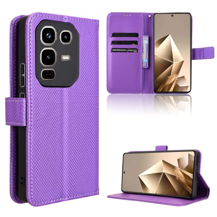 Custodia per telefono in pelle con trama a diamante, For Infinix Note 50 4G / Note 50 Pro 4G, For Infinix Hot 50 Pro 4G, For Infinix Hot 50i 4G / Smart 9 4G, For Infinix Hot 50 Pro+ 4G