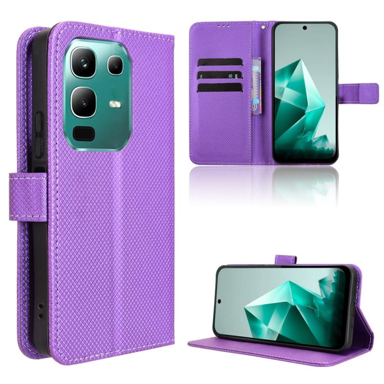 Custodia per telefono in pelle con trama a diamante, For Infinix GT 30 Pro 5G, For Infinix Note 50s 5G, For Infinix Note 50x 5G, For Infinix Note 50 Pro+