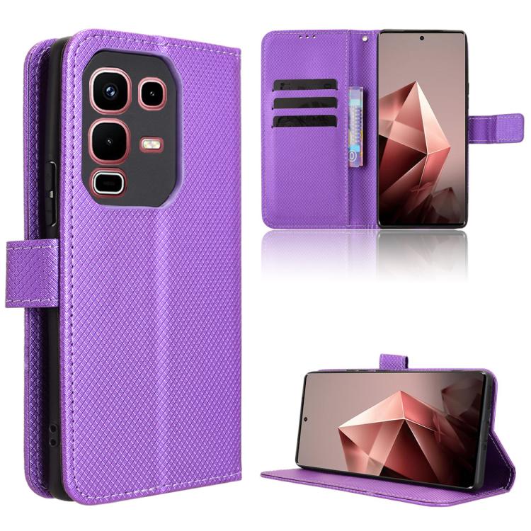 Custodia per telefono in pelle con trama a diamante, For Infinix GT 30 Pro 5G, For Infinix Note 50s 5G, For Infinix Note 50x 5G, For Infinix Note 50 Pro+