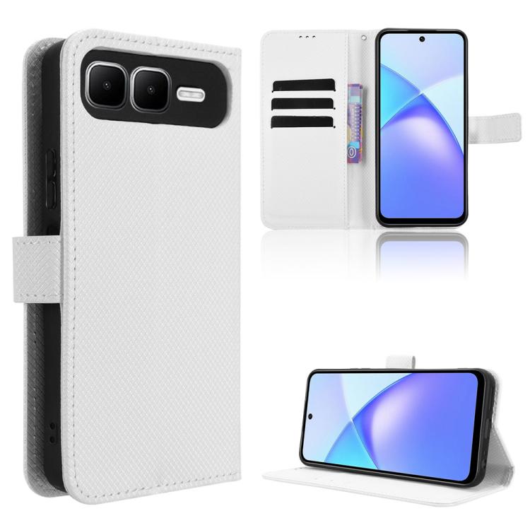Custodia per telefono in pelle con trama a diamante, For Infinix Hot 60 Pro+ 4G, For Infinix Hot 60 Pro 4G, For Infinix Smart 10 Plus 4G, For Infinix Smart 10 / Tecno Pop 10 4G