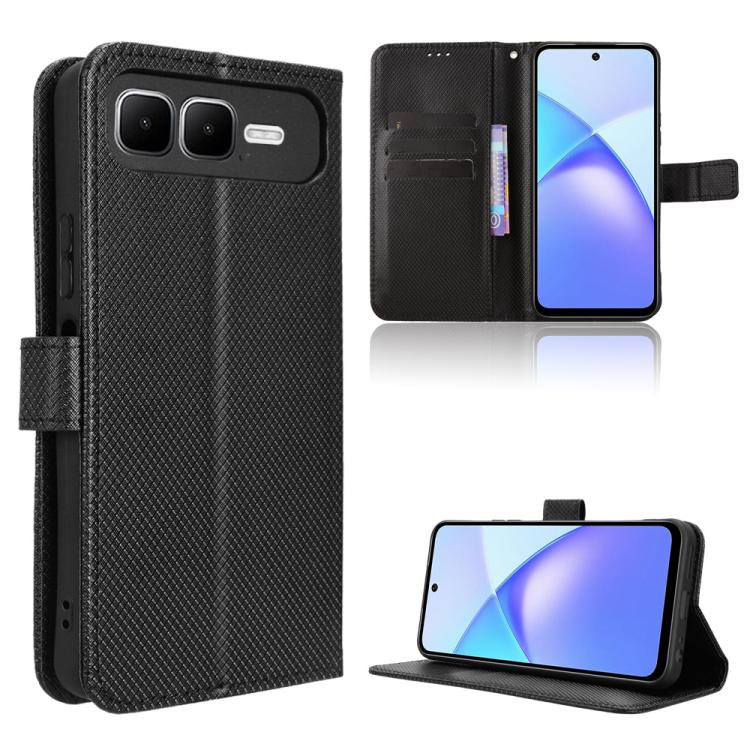 Custodia per telefono in pelle con trama a diamante, For Infinix Hot 60 Pro+ 4G, For Infinix Hot 60 Pro 4G, For Infinix Smart 10 Plus 4G, For Infinix Smart 10 / Tecno Pop 10 4G