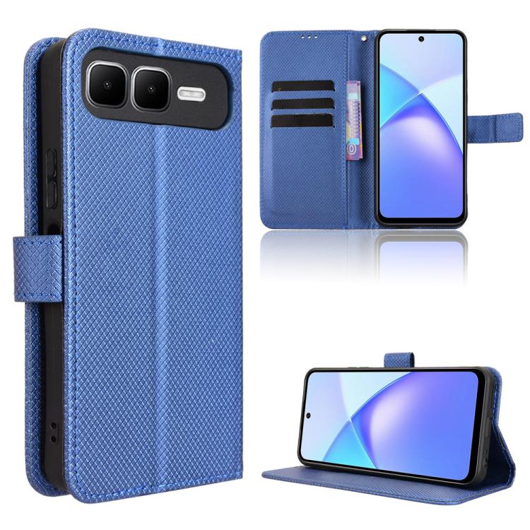 Custodia per telefono in pelle con trama a diamante, For Infinix Hot 60 Pro+ 4G, For Infinix Hot 60 Pro 4G, For Infinix Smart 10 Plus 4G, For Infinix Smart 10 / Tecno Pop 10 4G